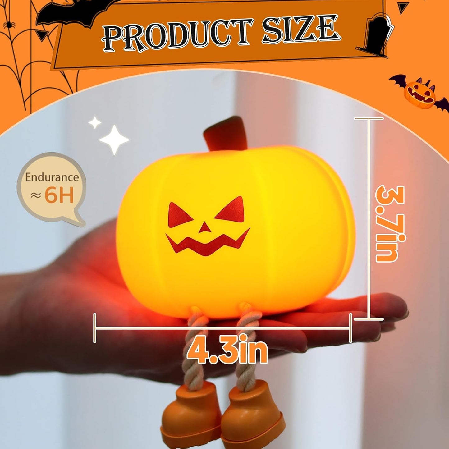 🔥Final 3 Hours: 80% OFF - Mischievous Grinning Pumpkin Night Light🎃