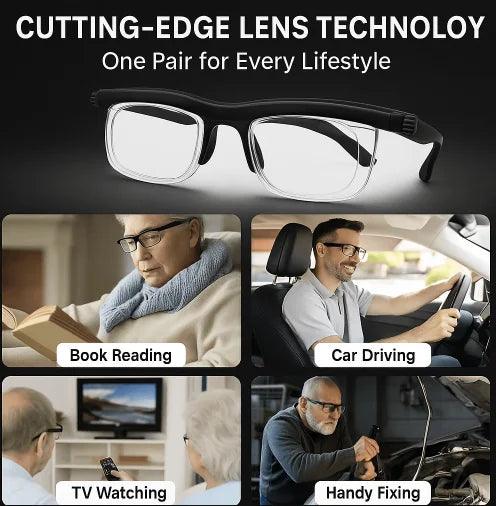 【ADJUSTABLE FOCUS GLASSES】See Every Moment Clearly With Juxek!
