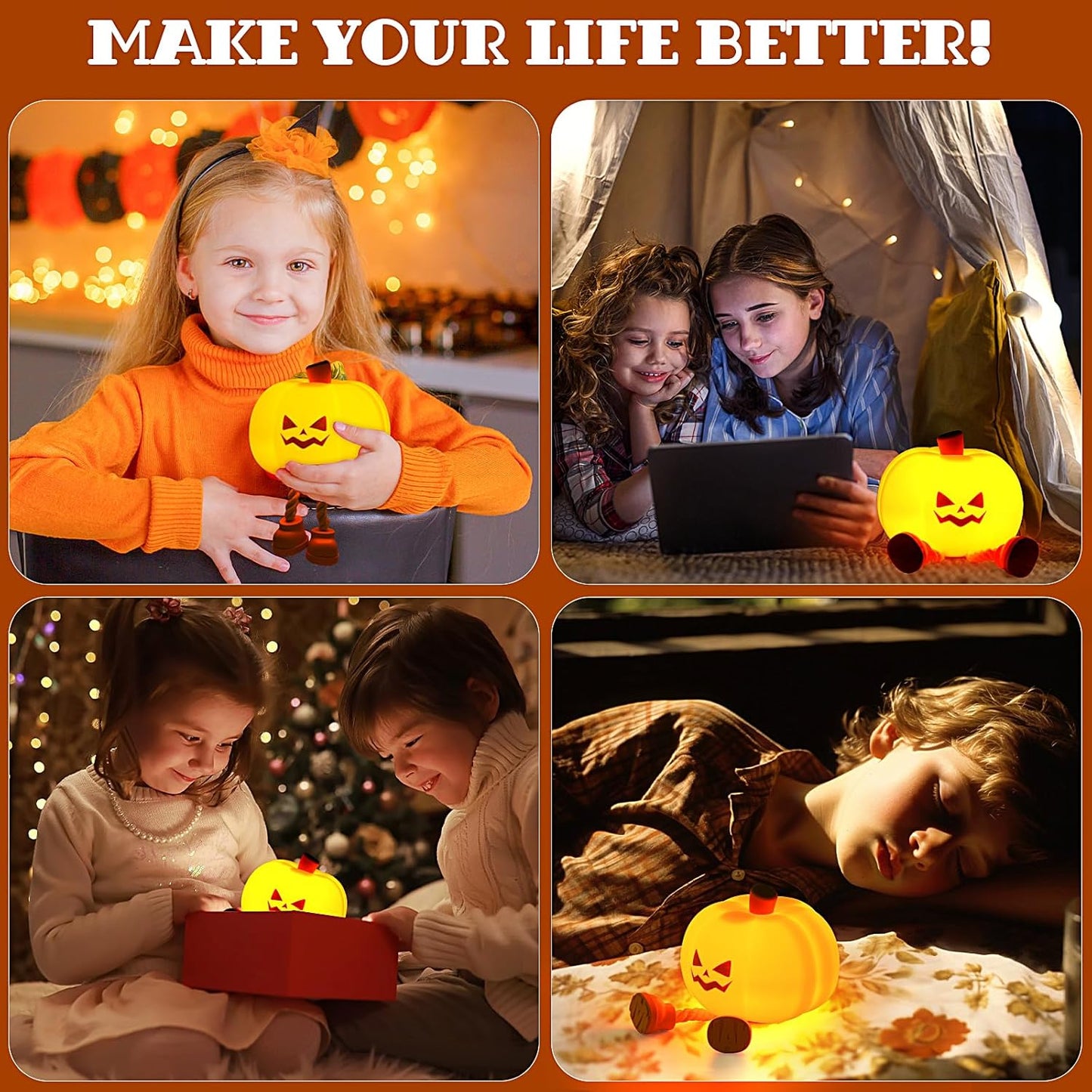 🔥Final 3 Hours: 80% OFF - Mischievous Grinning Pumpkin Night Light🎃