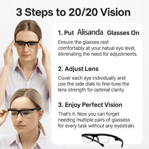 【ADJUSTABLE FOCUS GLASSES】See Every Moment Clearly With Juxek!