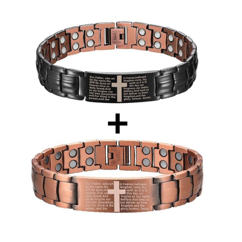 ✝️God’s Blessing Copper Magnetic Bracelet — Relieve fatigue and promote blood circulation