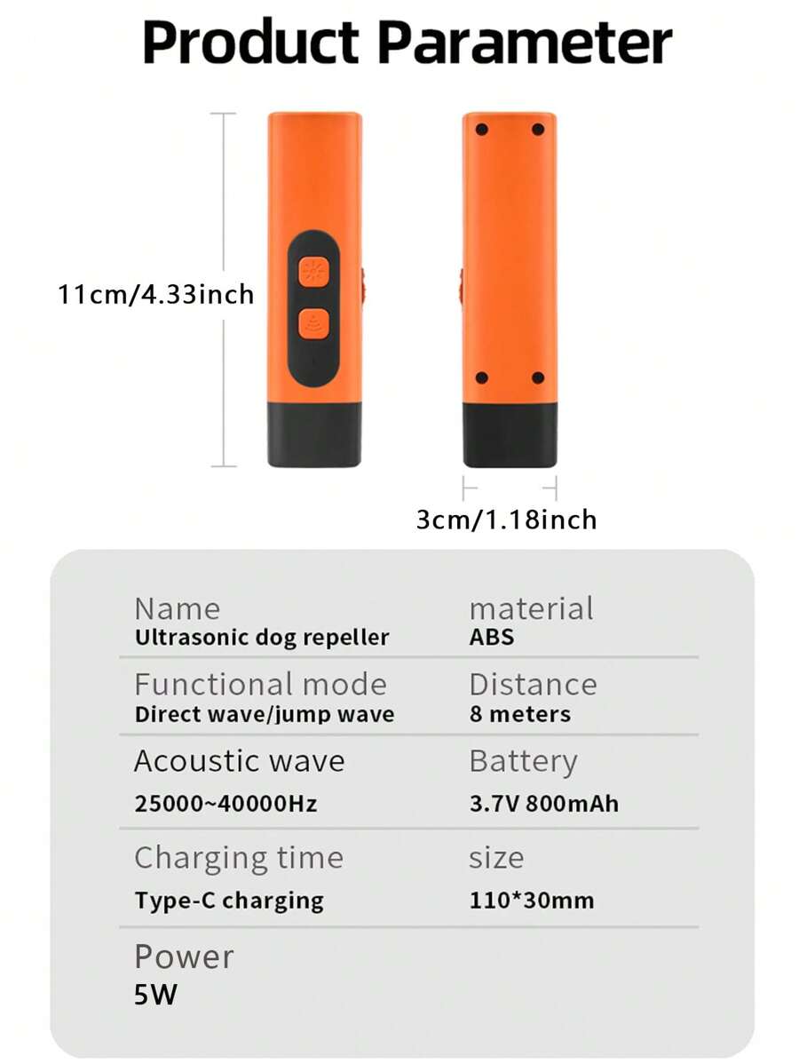 🐶 Ultrasonic Dog Bark Deterrent Device – Humane & Effective Dog Repeller