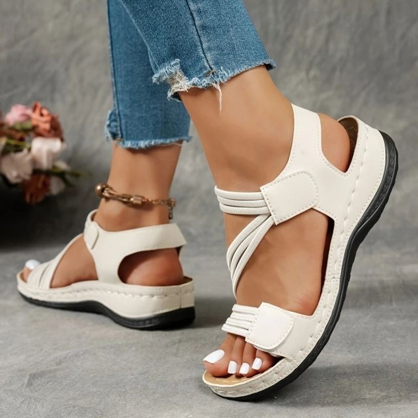 🔥 2025 Summer 🔥The Sandal Sensation Sweeping the US! Trendy Weave Straps + Adjustable Fit-Orthopedic Sandal Walking