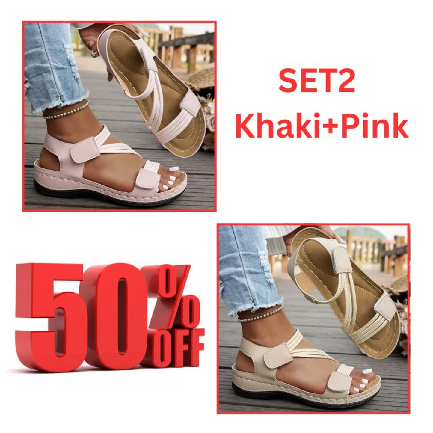 🔥 2025 Summer 🔥The Sandal Sensation Sweeping the US! Trendy Weave Straps + Adjustable Fit-Orthopedic Sandal Walking