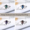 🔥Last Day 51% OFF 🎁Exquisite Color Change Mood Rings Moonstone for Women