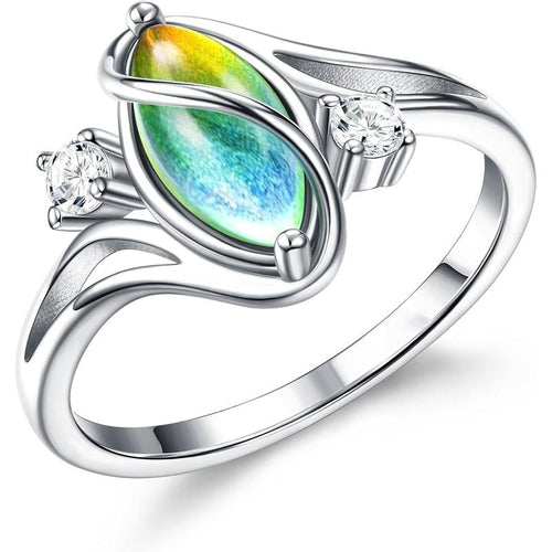 🔥Last Day 51% OFF 🎁Exquisite Color Change Mood Rings Moonstone for Women
