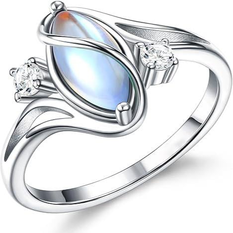 🔥Last Day 51% OFF 🎁Exquisite Color Change Mood Rings Moonstone for Women