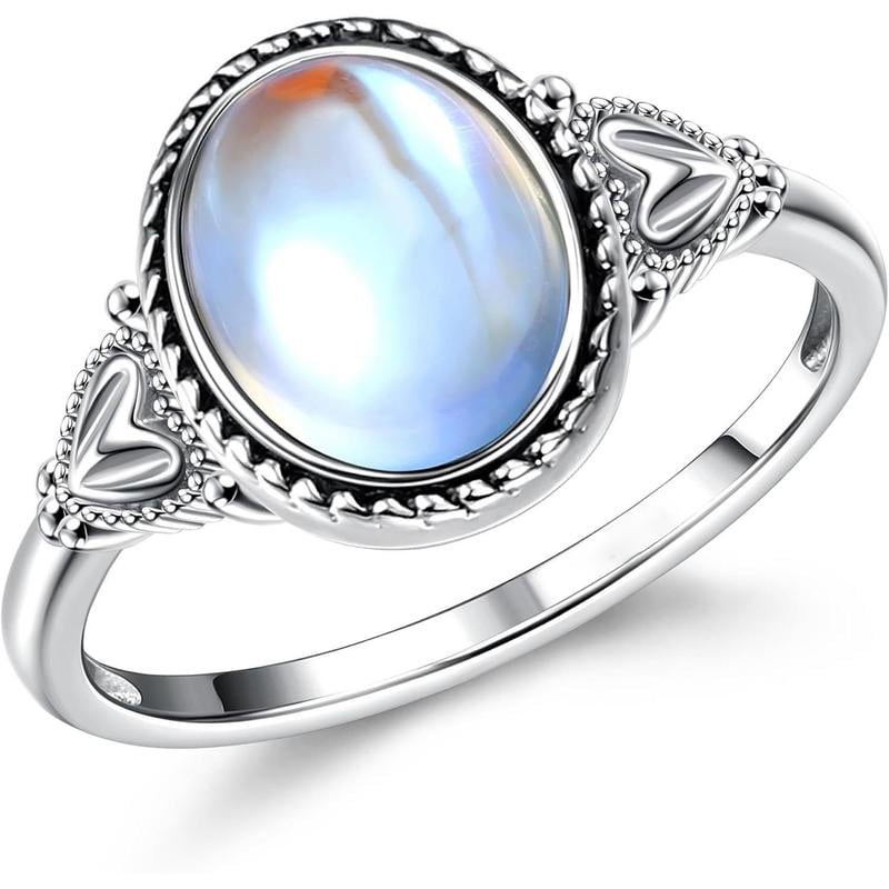 🔥Last Day 51% OFF 🎁Exquisite Color Change Mood Rings Moonstone for Women