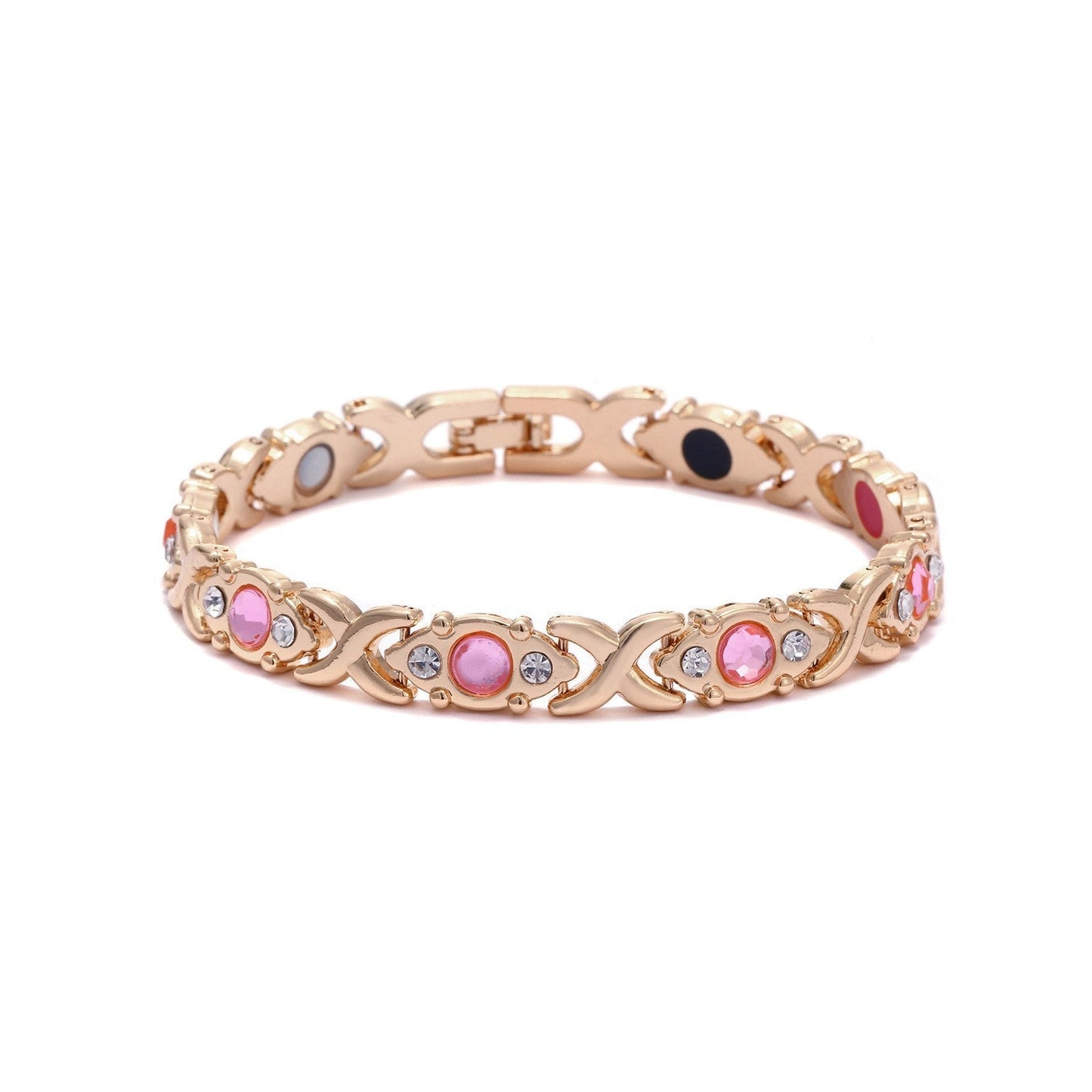 Magnetic Copper Bracelet with Luck Charm 🍀✨ – Wellness Bracelet for Women