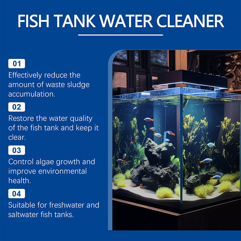 Pawzioo™ Fish Tank Water Powerful Cleaner – Sparkle, Safety, & Speed in One Bottle! 🐠