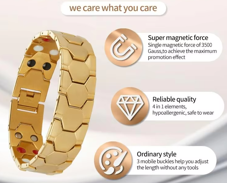 Magnetic Bracelets with Italian Charm: Trendy, Pain-Relieving, & Star-Loved Wellness