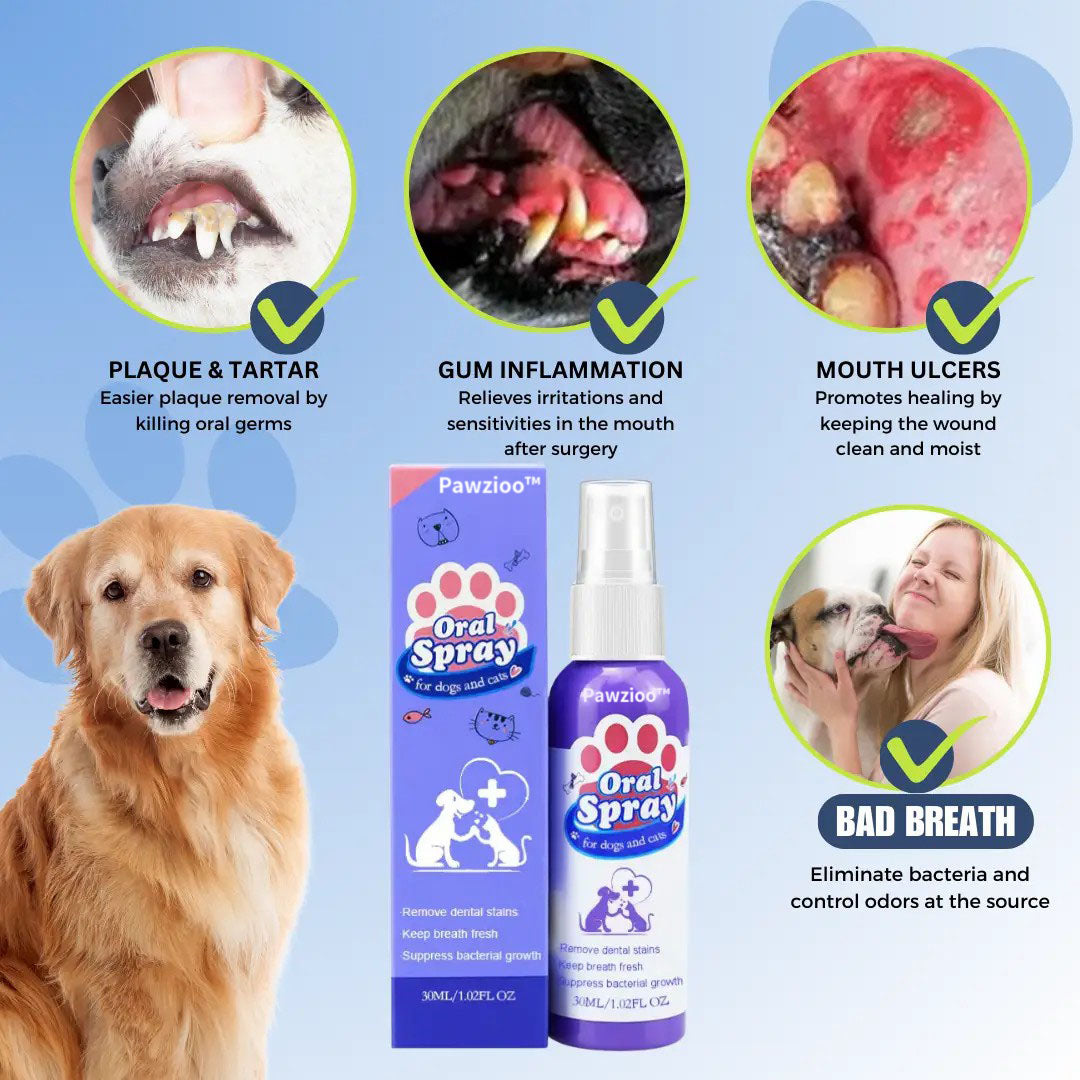 Pawzioo™ Oral Spray – The Easy Dental Fix for Dogs and Cats