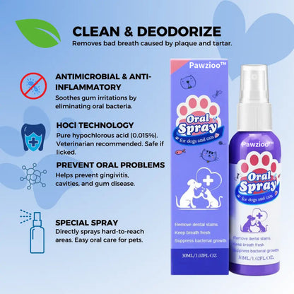 Pawzioo™ Oral Spray – The Easy Dental Fix for Dogs and Cats