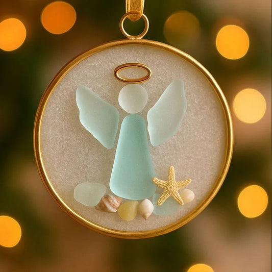 🧚‍♀️ 🌊Sea Glass Angel Ornament