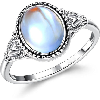 🔥Last Day 51% OFF 🎁Exquisite Color Change Mood Rings Moonstone for Women