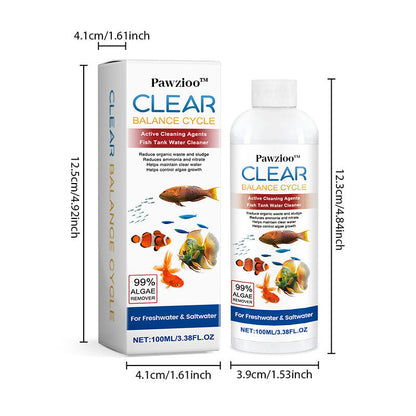 Pawzioo™ Fish Tank Water Powerful Cleaner – Sparkle, Safety, & Speed in One Bottle! 🐠