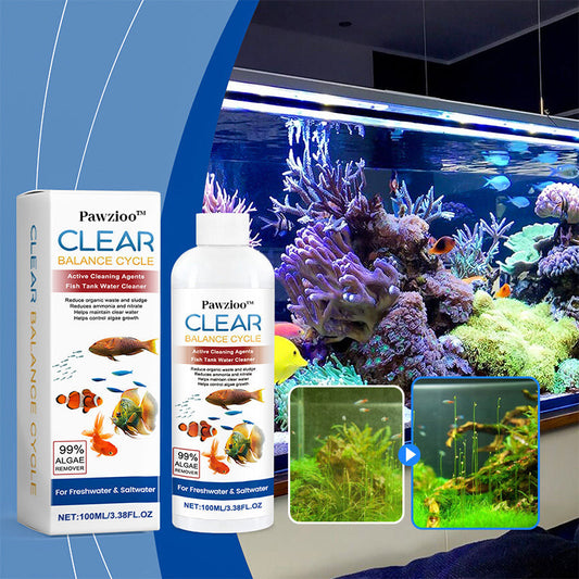 Pawzioo™ Fish Tank Water Powerful Cleaner – Sparkle, Safety, & Speed in One Bottle! 🐠
