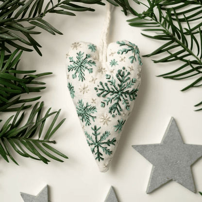 🔥2025 New Release 50% OFF 💖 🎄DIY Heart Shaped Hand Embroidered Christmas Ornament/Ornament Kit 🧵